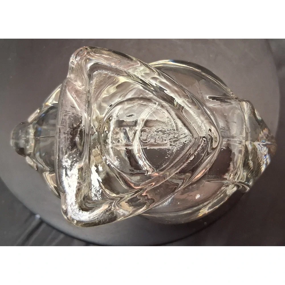 Avon Vintage Clear Glass Squirrel Votive Candle Holder Trinket Dish Figurine